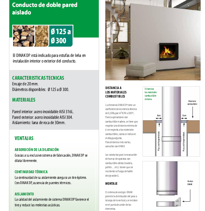 Dinak DP Leña – Doble Pared